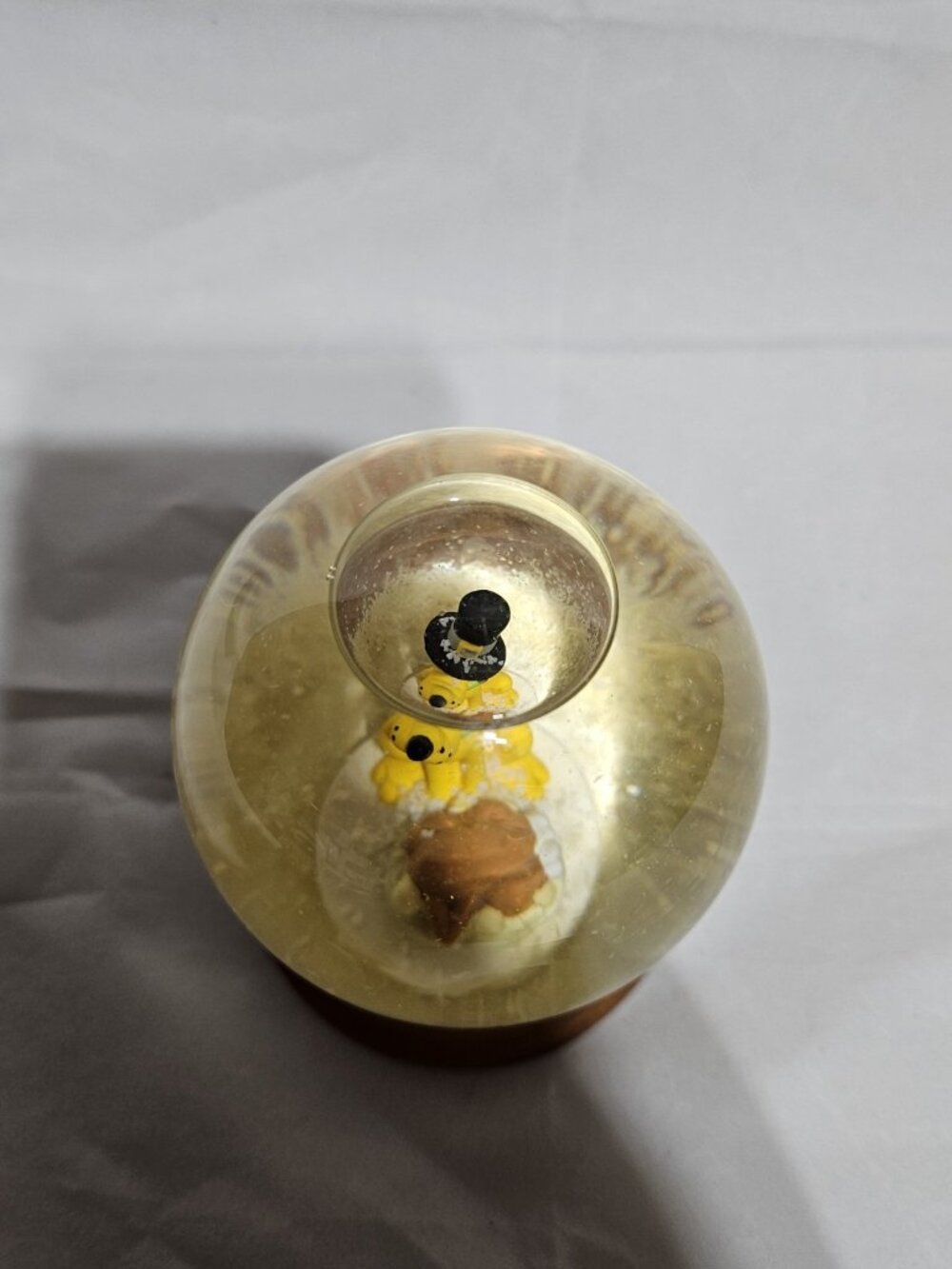 Disney NE Pluto Thanksgiving Holiday Crystal Snow Globe Vintage Limited Edition - Picture 7 of 12